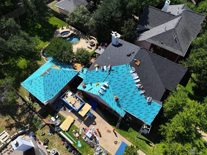 Completed residential roof by Lapeyre Roofing